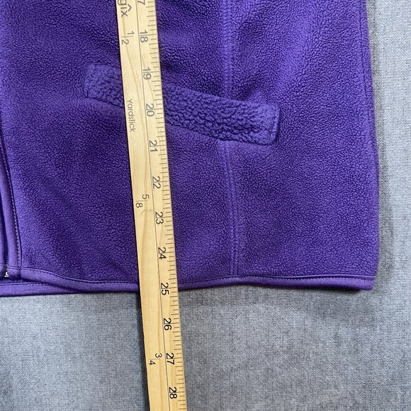 Jason Maxwell Womens Purple Fleece Vest Size Large Full Zip With Pockets - Picture 8 of 10
